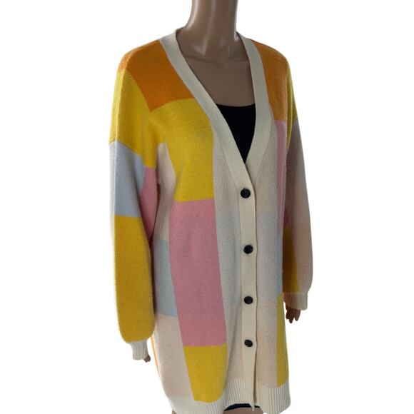 Anthropologie Amadi Lexie Colorblocked Cardigan Sweater - Picture 7 of 12